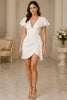 Serenelle Flutter Sleeve Wrap Mini Dress