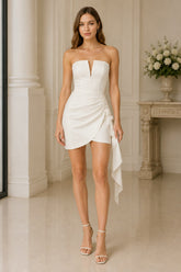 Valencia Plunge Drape Mini Dress