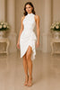 Valerisse High-Neck Ruffle Mini Dress