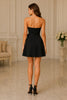 Velvet Noir Bow Mini Dress