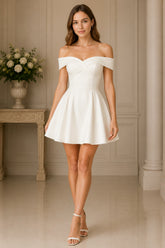 Vivienne Off-Shoulder Flare Mini Dress