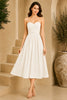 White Strapless Ruched Waist