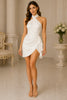 Aurelia Cross Halter Wrap Mini Dress