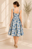 Blue Blossom Garden Midi Dress