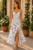 Blue Blossom Slip Midi Dress
