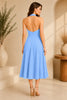 Blue Rose Halter Midi Dress