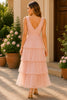 Blush Romance Tiered Ruffle Maxi Dress