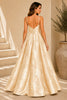 Champagne Floral Ball Gown