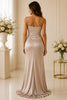 Champagne Satin Maternity Gown