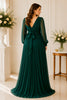 Emerald Grace Pleated Maternity Gown