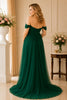 Emerald Off Shoulder Tulle Maternity Maxi Gown