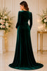 Emerald Velvet Maternity Gown