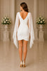 Evelisse Cape Sleeve Wrap Mini Dress