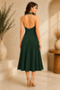Green Rose Halter Midi Dress
