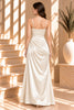 Iovery Satin Ruched Maxi Dress