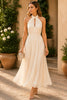 Ivory Grace Halter Maxi Dress
