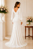 Ivory Grace Long Sleeve Wrap Maternity Gown