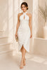 Ivory Halo Elegance Midi Dress