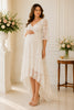 Ivory Lace High Low Maternity Dress