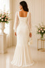 Ivory Long Sleeve Maternity Maxi Dress