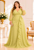 Light Olive Chiffon Plus Size Maxi Dress