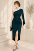 Midnight Teal Elegance Midi Dress