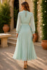 Mint Whisper Chiffon Maxi Dress
