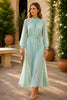 Mint Whisper Chiffon Maxi Dress