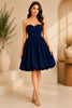Navy Blue Bubble Hem Mini Dress