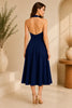 Navy Rose Halte Midi Dress
