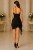 Nior Satin Cowl Neck Graduation Dress