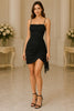 Nior Satin Cowl Neck Graduation Dress