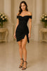 Noir Belle Off Shoulder Ruched Mini Dress