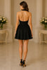 Noir Eclipse Halter Skater Mini Dress