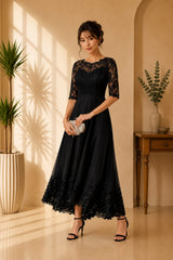 Noir Lace Elegance Dress
