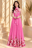 Pink Floral Halter Pleated Maxi Dress