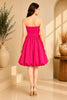 Pink Strapless Bubble Hem Cocktail Dress