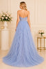Powder Blue Tulle Ball Gown