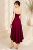 Ruby Romance Satin Elegance Midi Dress