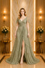 Sage Flutter Sleeve Chiffon Maxi Dress