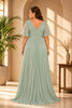 Sage Green Chiffon Plus Size Maxi Dress
