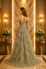 Sage Lace Tiered High Low Dress