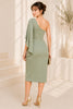 Sage Serenity One Shoulder Elegance