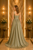 Sage Square Neck A Line Maxi Dress