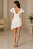Serenelle Flutter Sleeve Wrap Mini Dress