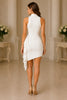 Valerisse High-Neck Ruffle Mini Dress