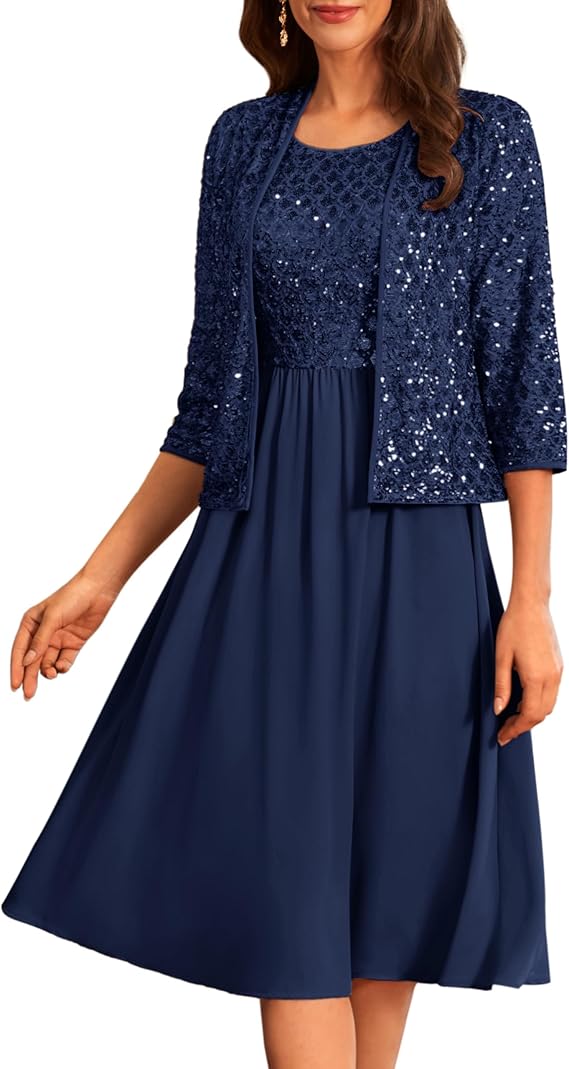 Guest Party Dress Two Piece Stylish Look