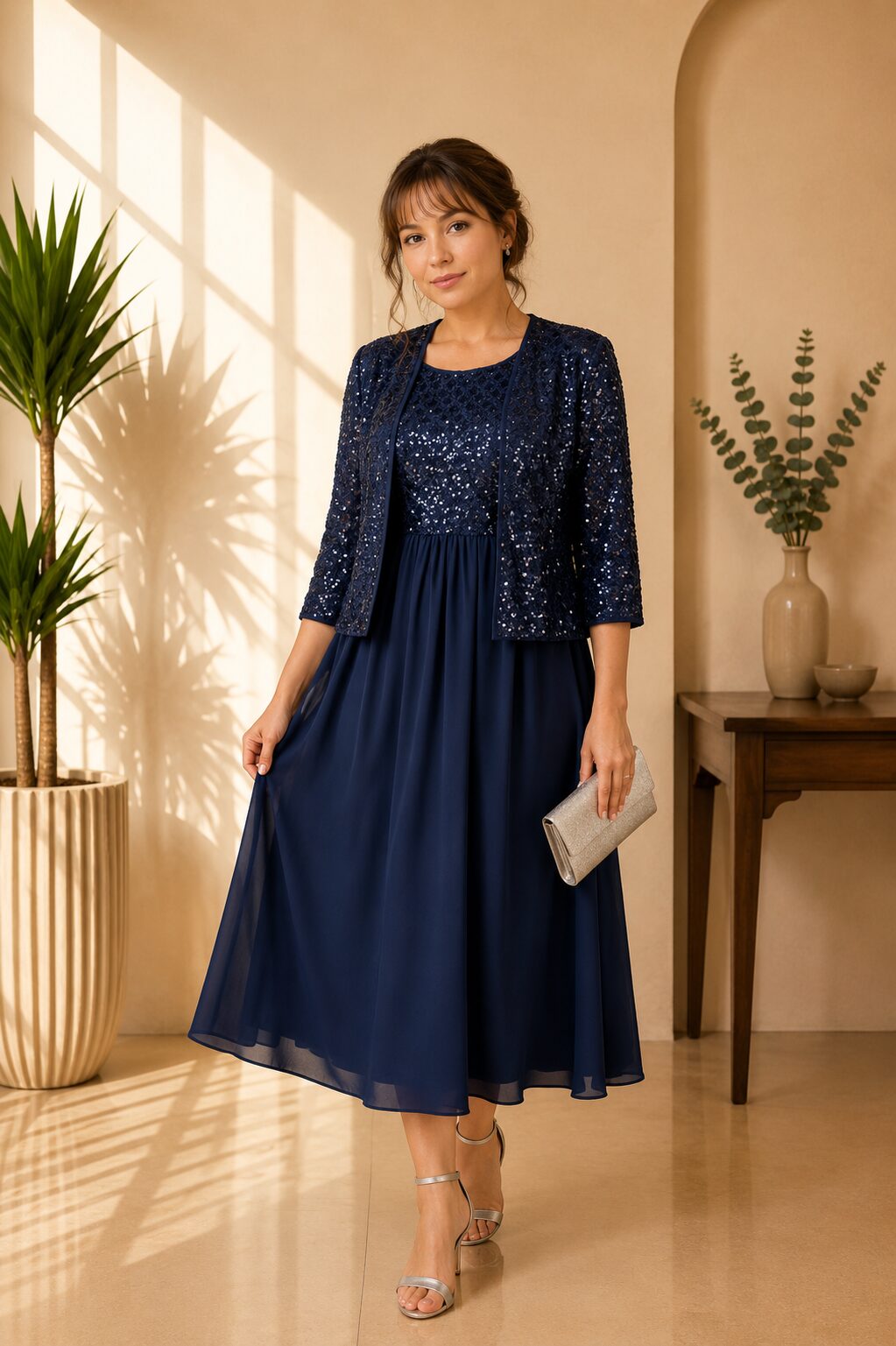 Guest Party Dress Two Piece Stylish Look