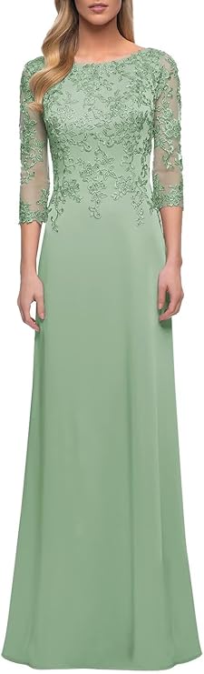 Wedding Lace Appliques Formal Evening Dress Long